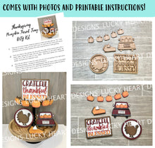Load image into Gallery viewer, Thanksgiving Pumpkin Quick and Easy Tiered Tray File SVG, Glowforge Tier Tray, LuckyHeartDesignsCo