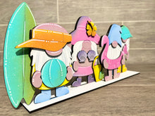 Load image into Gallery viewer, Standing Summer Gnome File SVG, Glowforge Tiered Tray, LuckyHeartDesignsCo