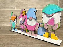 Load image into Gallery viewer, Standing Summer Gnome File SVG, Glowforge Tiered Tray, LuckyHeartDesignsCo