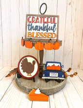 Load image into Gallery viewer, Thanksgiving Pumpkin Quick and Easy Tiered Tray File SVG, Glowforge Tier Tray, LuckyHeartDesignsCo