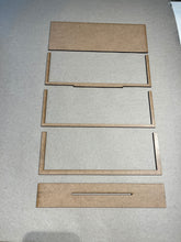 Load image into Gallery viewer, Countertop Desk Holder for the Interchangeable Banner Inserts File SVG, Glowforge, LuckyHeartDesignsCo