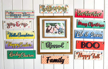 Load image into Gallery viewer, Interchangeable Picture Frame File SVG, Glowforge, Seasonal Photo