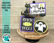Load image into Gallery viewer, Halloween Quick and Easy Tiered Tray File SVG, Glowforge Tier Tray, LuckyHeartDesignsCO