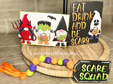 Load image into Gallery viewer, Gnome Halloween Tiered Tray File SVG, Glowforge Tier Tray, LuckyHeartDesignsCo
