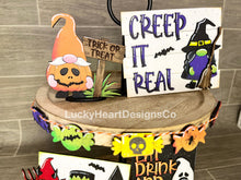 Load image into Gallery viewer, Gnome Halloween Tiered Tray File SVG, Glowforge Tier Tray, LuckyHeartDesignsCo
