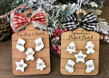 Load image into Gallery viewer, Cutting Board Cookie Family Christmas Ornament File SVG, Glowforge, LuckyHeartDesignsCo