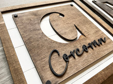 Load image into Gallery viewer, Square Shiplap Initial Sign File SVG, Glowforge, Name Personalized, LuckyHeartDesignsCo