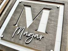 Load image into Gallery viewer, Square Shiplap Initial Sign File SVG, Glowforge, Name Personalized, LuckyHeartDesignsCo