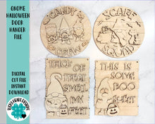 Load image into Gallery viewer, Gnome Halloween Door Hanger Bundle File SVG, Glowforge, LuckyHeartDesignsCo