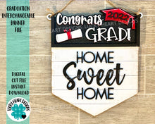 Load image into Gallery viewer, Graduation Interchangeable Banner Sign File SVG, Glowforge, LuckyHeartDesignsCo
