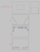 Load image into Gallery viewer, Snowman Family Frame File SVG, Glowforge, LuckyHeartDesignsCo
