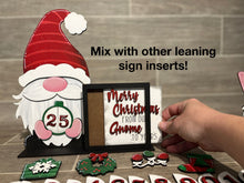 Load image into Gallery viewer, Christmas Interchangeable Standing Gnome Countdown File SVG, Glowforge, LuckyHeartDesignsCo