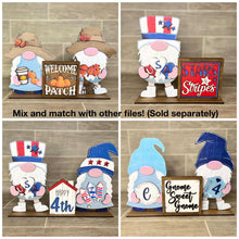 Load image into Gallery viewer, Family Home Standing Tall Gnome Interchangeable File SVG, Glowforge, LuckyHeartDesignsCo