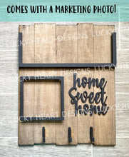 Load image into Gallery viewer, Shiplap Key Holder for the Interchangeable Banner File SVG, Glowforge, LuckyHeartDesignsCo