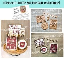 Load image into Gallery viewer, Coffee Bar Quick And Easy Tiered. Tray File SVG, Glowforge, LuckyHeartDesignsCo