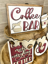Load image into Gallery viewer, Coffee Bar Quick And Easy Tiered. Tray File SVG, Glowforge, LuckyHeartDesignsCo