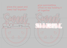 Load image into Gallery viewer, Watermelon Door Hanger File SVG, Glowforge Sweet Summertime, LuckyHeartDesignsCo