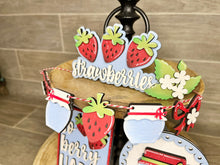 Load image into Gallery viewer, Strawberry Quick and Easy Tiered Tray File SVG, Glowforge Summer, luckyHeartDesignsCo