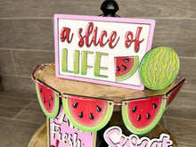 Load image into Gallery viewer, Watermelon Quick and Easy Tiered Tray File SVG, Glowforge Summer, LuckyHaertDesignsCo