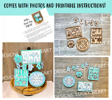 Load image into Gallery viewer, Winter Quick and Easy Tiered Tray File SVG, Glowforge Snowflakes, LuckyHeartDesignsCo