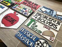 Load image into Gallery viewer, School Interchangeable Banner File SVG, Glowforge, LuckyHeartDesignsCo