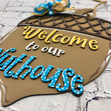 Load image into Gallery viewer, Acorn Shaped Nuthouse Sign File SVG, Glowforge, LuckyHeartDesignsCo