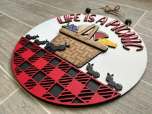 Load image into Gallery viewer, Picnic Door Hanger File SVG, Glowforge, LuckyHeartDesignsCO