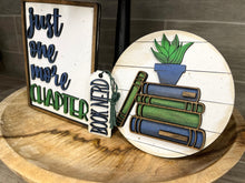 Load image into Gallery viewer, Reading Book Quick and Easy Tiered Tray File SVG, Glowforge Tier Tray, LuckyHeartDesignsCo