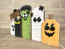 Load image into Gallery viewer, Rustic Standing Halloween Family File SVG, Glowforge, LuckyHeartDesignsCo