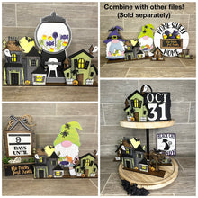 Load image into Gallery viewer, Spooky Halloween Standing Houses File SVG, Haunted, Glowforge, LuckyHeartDesignsCo