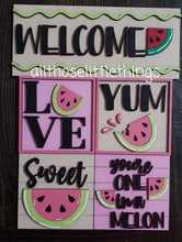 Load image into Gallery viewer, Watermelon Interchangeable Leaning Sign File SVG
