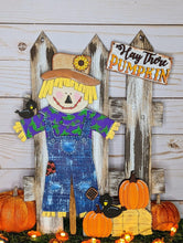 Load image into Gallery viewer, Fall Interchangeable Fence File SVG, Glowforge, Scarecrow, Gnome, Tractor, LuckyHeartDesignsCo