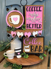 Load image into Gallery viewer, Coffee Bar Quick And Easy Tiered. Tray File SVG, Glowforge, LuckyHeartDesignsCo