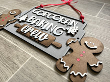 Load image into Gallery viewer, Baking Spirits Bright Gingerbread Pan Door Hanger File SVG, Glowforge Christmas, LuckyHeartDesignsCo