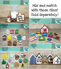 Load image into Gallery viewer, Summer Standing Tall Gnome Interchangeable File SVG, (add on-gnomes sold separately) Glowforge, Beach, LuckyHeartDesignsCo