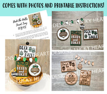 Load image into Gallery viewer, Deck the Halls Christmas,as Quick and Easy Tiered Tray File SVG, Glowforge Tier Tray, LuckyHeartDesignsCo