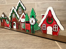 Load image into Gallery viewer, Standing Christmas Houses Santa's Village File SVG, Glowforge, LuckyHeartDesignsCO