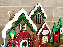 Load image into Gallery viewer, Standing Christmas Houses Santa's Village File SVG, Glowforge, LuckyHeartDesignsCO