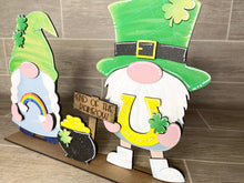 Load image into Gallery viewer, St. Patricks Day Standing Tall Gnome File SVG, Glowforge, LuckyHeartDesignsCo