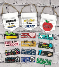 Load image into Gallery viewer, School Interchangeable Banner File SVG, Glowforge, LuckyHeartDesignsCo