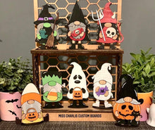 Load image into Gallery viewer, Gnome Halloween Standing File SVG, Glowforge Tiered Tray, LuckyHeartDesignsCo