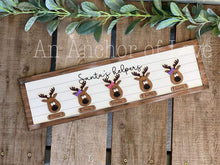 Load image into Gallery viewer, Christmas Gingerbread Reindeer Family Sign File SVG, Glowforge, LuckyHeartDesignsCo