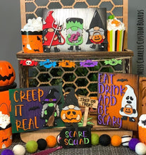 Load image into Gallery viewer, Gnome Halloween Tiered Tray File SVG, Glowforge Tier Tray, LuckyHeartDesignsCo