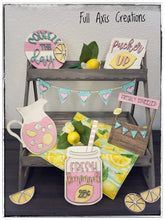 Load image into Gallery viewer, Lemon Tiered Tray File SVG, Glowforge Lemonade tier tray