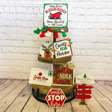 Load image into Gallery viewer, Santa Tiered Tray File SVG, Christmas Holiday Tier Tray, Glowforge Laser, LuckyHeartDesignsCo