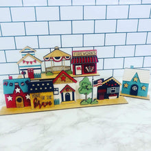 Load image into Gallery viewer, Americana Standing Houses File SVG, Fourth of July, USA Glowforge, LuckyHeartDesignsCo