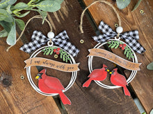 Load image into Gallery viewer, Cardinal Butterfly Memorial Christmas Ornament File SVG, Glowforge, LuckyHeartDesignsCo