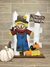 Load image into Gallery viewer, Fall Interchangeable Fence File SVG, Glowforge, Scarecrow, Gnome, Tractor, LuckyHeartDesignsCo