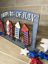 Load image into Gallery viewer, Family Fireworks Firecracker Fourth of July Standing File SVG, Glowforge, LuckyHeartDesignsCo