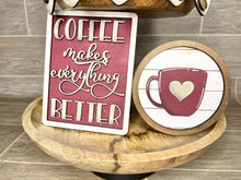 Load image into Gallery viewer, Coffee Bar Quick And Easy Tiered. Tray File SVG, Glowforge, LuckyHeartDesignsCo